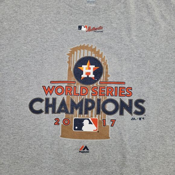 Houston Astros Shirt 2XL 25x29 World-Series 2017 Champions - Picture 7 of 13